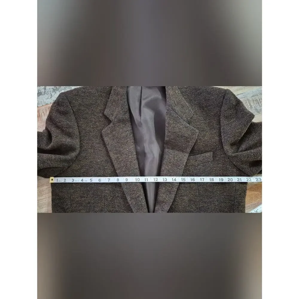 Lanificio Mario Zegna Wool Cashmere Brown Textured Blazer Sport Coat 40R Manstar